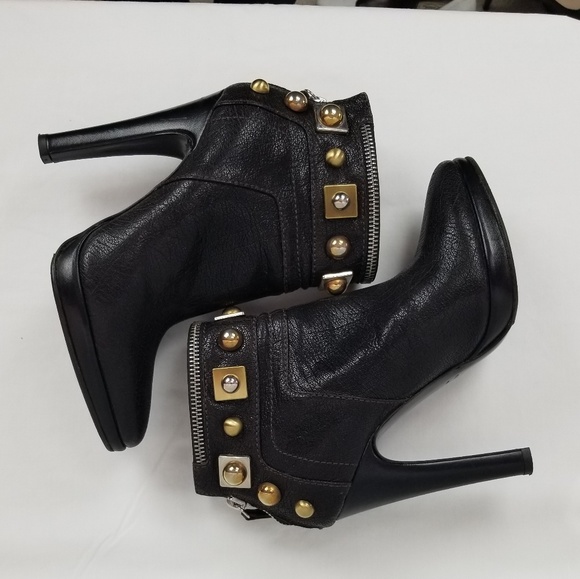 Giuseppe Zanotti Leather Ankle Boots Heels size 37 - Picture 5 of 8